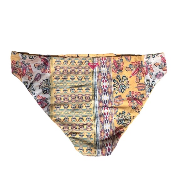 Roxy Women Swimsuit Low Rise Reversible Bikini Bottoms Estim M/L 30” Waistband - Picture 3 of 8